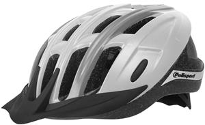 Pol isport ride in fietshelm m 54-58cm wit/grijs