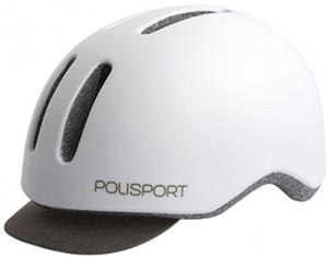 Polisport helm commuter mat wit/grijs l 58-61cm