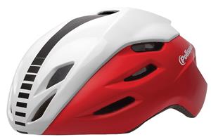 Polisport helm aero road mat rood/glans wit/zwart l 58-61cm