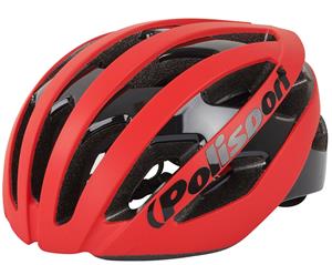 Polisport light pro fietshelm l 58-62cm mat rood/zwart