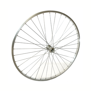 Tormino Voorwiel 28x1 5/8x1 3/8 Aluminium velg, zilver. vaste as