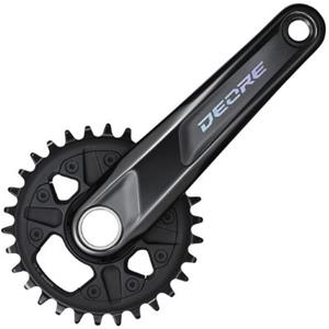 Shimano M6100 12 Speed Crankset - Schwarz}  - with BSA BB}