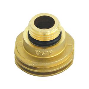 gasnippel Europa 45 mm messing goud