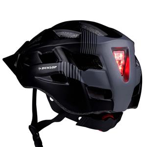 Dunlop Fietshelm - Verstelbaar Van 58 Tot 61 Cm aat L et Led-verlichting - 3 Lichtmodus - Zwart