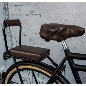 Ohmiomine Bagagedragerkussen Fietskussen Leather Look Chocolade Bruin