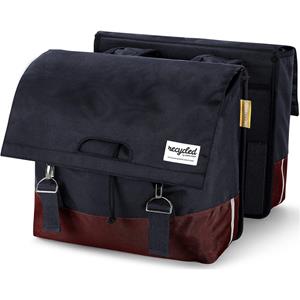 Urban Proof Dubbele fietstas 40L Recycled - Bordeauxrood/Grijs