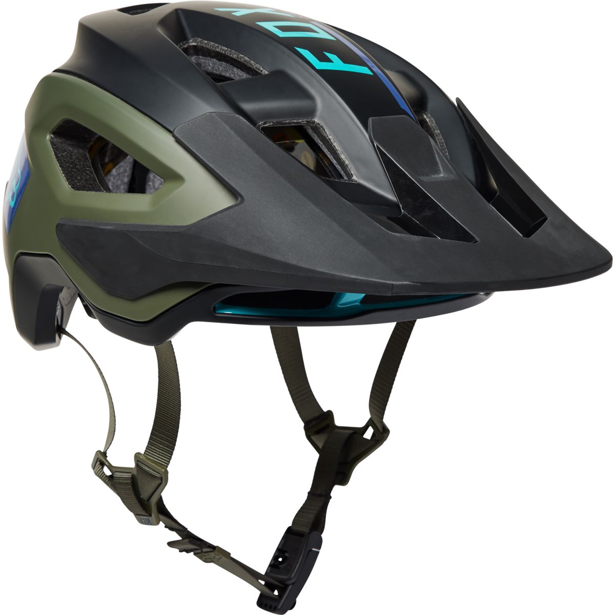 Fox Racing Speedframe Pro MTB Helm (MIPS) - Schwarz - Grün}  - L}