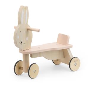 TRIXIE Wooden bicycle 4 wheels - Mrs. Rabbit