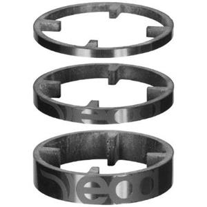 Deda Elementi HSS 46 Carbon Headset Spacers (3 Pack) - Schwarz auf Schwarz}  - 3/5/10mm}