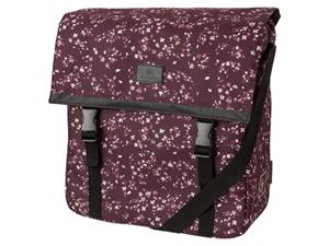 FastRider Enkele fietstas Shopper Nara Mini Flower Aubergine 17L