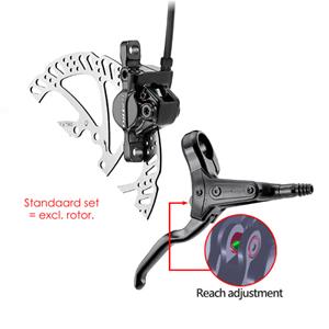 Tektro hd-m285 hydraulische schijfremset rechts 1800mm zwart