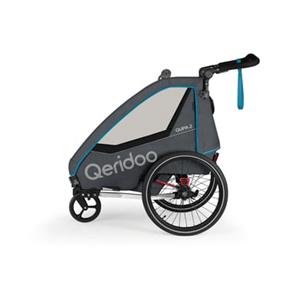 Qeridoo Kinderfahrradanhänger Qupa 2 Blue Kollektion 2023