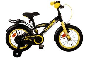 Volare Thombike 14 Inch 22,5 cm Jongens Terugtraprem Zwart/Geel