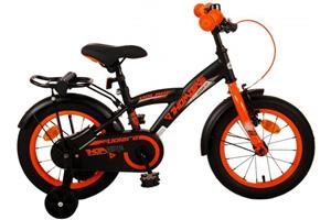 Volare Thombike 14 Inch 22,5 cm Jongens Terugtraprem Zwart/Oranje