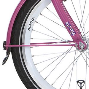 Alpina spatbordstang set 22 GP candy pink