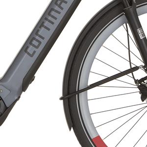Cortina voor spatbord E-Silento jet black matt