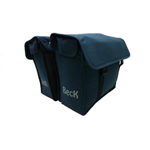 Beck Dubbele Fietstas Canvas Small Blauw