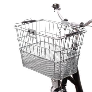 Fietsmand Staal Quick Release Zilver