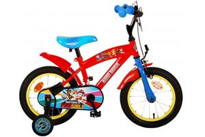 Volare Kinderfahrrad Paw Patrol für Jungen 14 Zoll Kinderrad in Rot/Blau