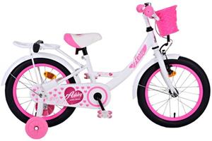 Volare Kinderfahrrad Ashley Fahrrad für Mädchen 16 Zoll Kinderrad in Weiß