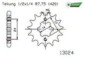 Aprilia Voortandwiel  rx 50 15t esjot 13024-15