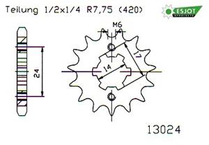 Aprilia Voortandwiel  rx 50 15t esjot 13024-15