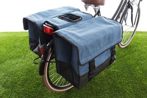 Willex Dubbele Canvas Tas Plus Blauw/Matzwart 67L