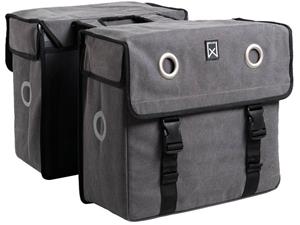 Willex Dubbele fietstas Canvas Tas 67L Grijs