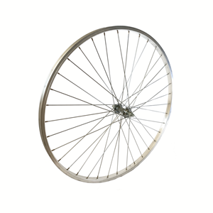 Falkx Voorwiel 28x1 5/8x1 3/8 Aluminium velg, zilver. vaste as