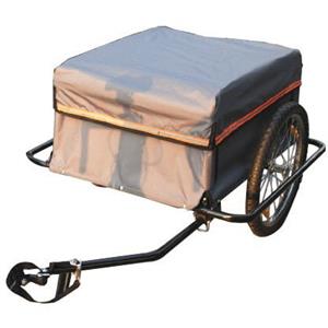 HOMdotCOM Transportaanhanger voor de fiets - grijs - 40 kg