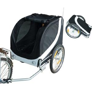 Hondentrailer Stalen Fietskar Universeel Wit / Zwart - L130 x B73 x H94 Cm - Tot 40Kg