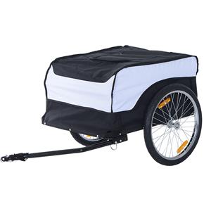 Fietskar Transportwagen - Zwart/Wit, 130 x 75 x 86 cm