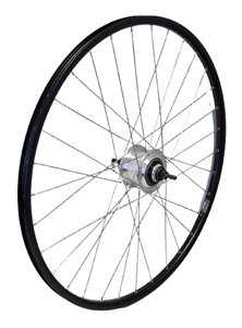 Kgs Shim / ryde achterwiel 28 inch 622 zilver/zwart nexus 7 disk centerlock