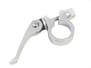 Ergotec Zadelpenklem  SCQ-080 ø28.6 aluminium met snelspanner - zilver