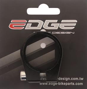 Edge Zadelpenklem  ø34.9 aluminium met inbusbout - zwart