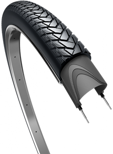 Edge Buitenband Traveller Basic 28 x 1.75 / 47-622mm zwart met reflectie