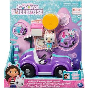 Spin Master Gabby’s Dollhouse, Carlita-Spielzeugauto mit Pandy Paws-Sammelfigur, 2 Zubehörteilen und 1 Überraschungsbox, geeignet Kinder ab 3 Jahren mehrfarbig  Kinder