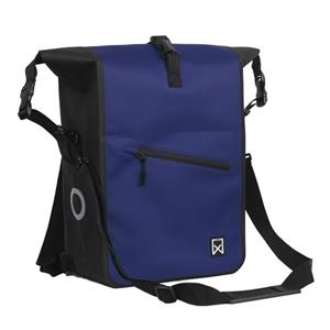 Willex Enkele fietstas en rugtas Combi Waterdicht 27L Blauw