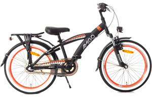 AMIGO Roady 20 Inch 27,5 cm Jongens 3V Terugtraprem Zwart/Oranje