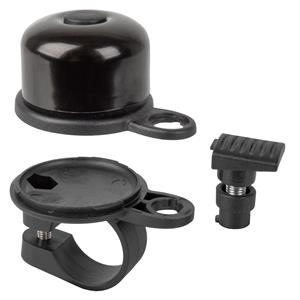 Airbell fietsbel met Airtag houder ø31.8mm - Zwart