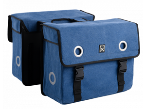 Willex Dubbele fietstas Canvas Tas 40L Blauw