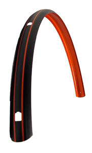 Sks Achterspatbord 28 inch kunststof 46 mm mat zwart / rood