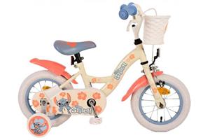 Volare Kinderfahrrad Disney Stitch Mädchen 12 Zoll Kinderrad Cremefarbend