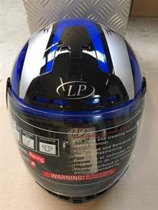 LP Integraalhelm m 57-58cm race blauw/zilver