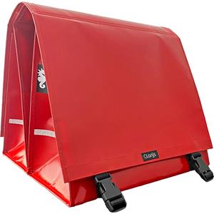 Clarijs Dubbele Fietstas XL PVC 46L rood