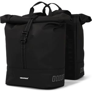 URBAN PROOF double rolltop bag 38L recycled zwart