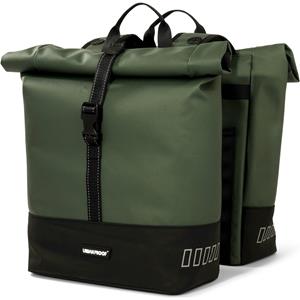 URBAN PROOF double rolltop bag 38L recycled groen