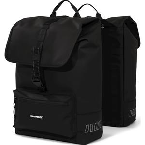 URBAN PROOF double cargo bag 38L recycled zwart