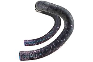Supacaz  Super Sticky Kush Star Fade Stuurlint Zwart / Oil Slick inclusief Aluminium Oil Slick Stuurplug