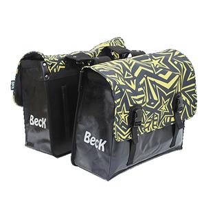 Beck Dubbele Fietstas Classic Gold Stars